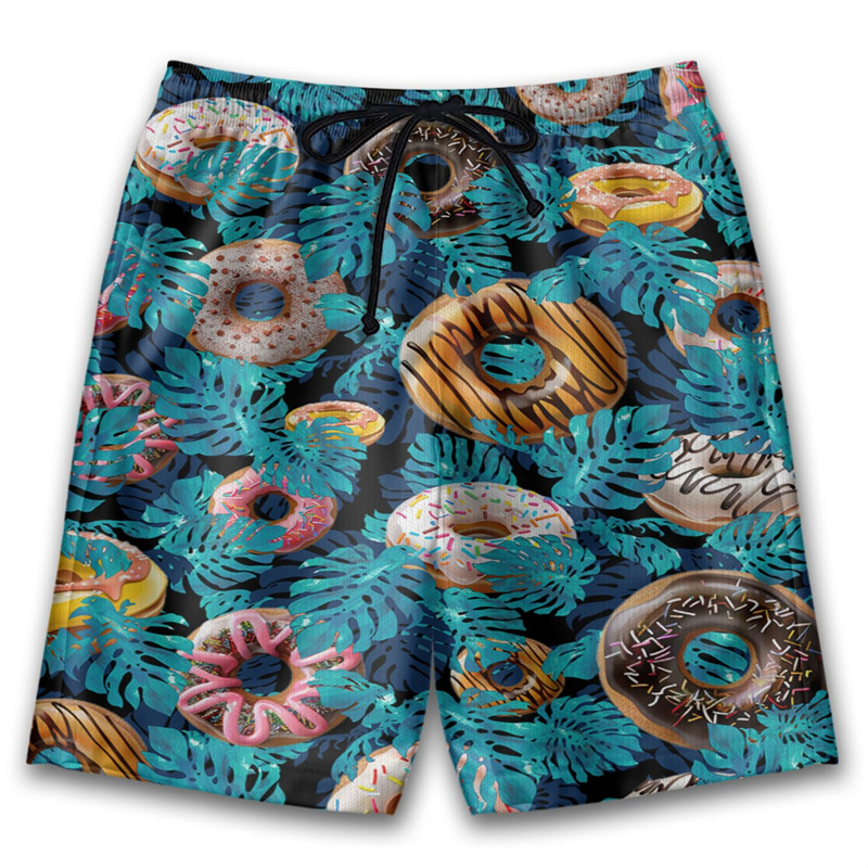 3D Printed Cute Donut Short Pa - Trunks Board Surf avis et prix