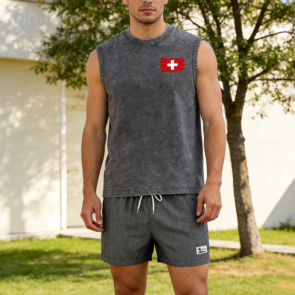 Casual Summer Men's 2 Piece Ou - Tee Graphic Print avis et prix