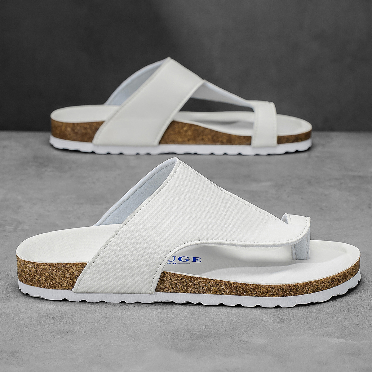 Big Size 48 49 Cork Slippers M - Flip Flop Leather Men avis et prix