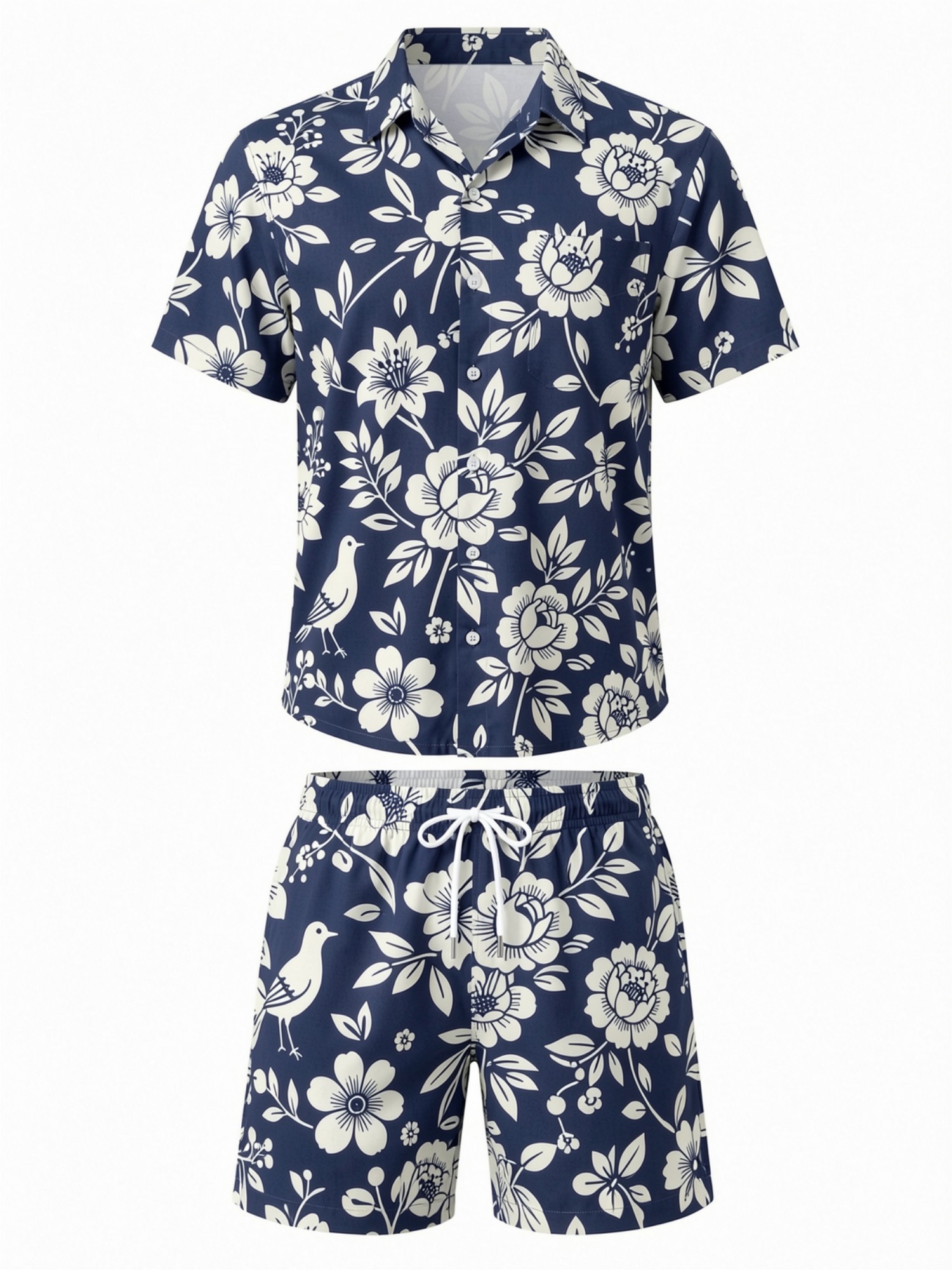 Mens Floral Short Sleeve Shirt - Resort Shirt Floral avis et prix