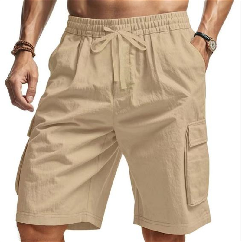 New Multi-Pocket sweatpants Me - Short Linen Drawstring avis et prix