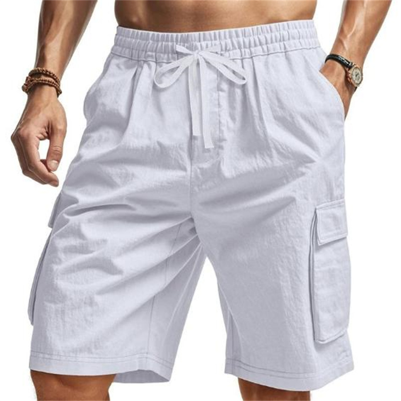 New Multi-Pocket sweatpants Me - Short Linen Drawstring avis et prix