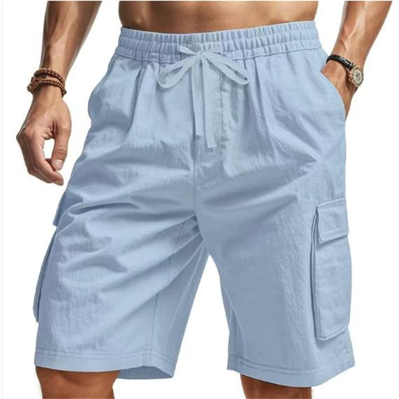 New Multi-Pocket sweatpants Me - Short Linen Drawstring avis et prix