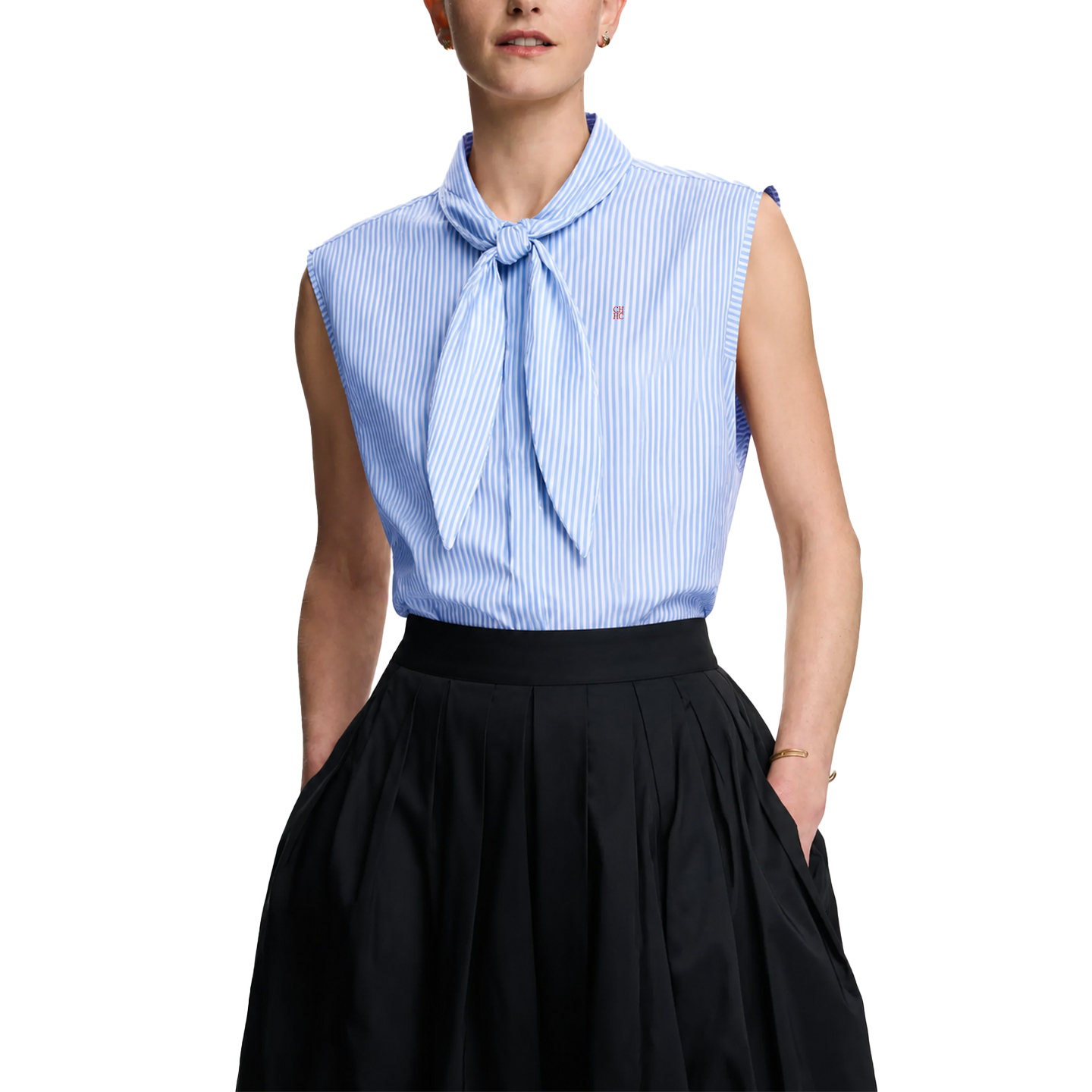 CH Embroidered Sleeveless Shir - Shirt Camp Collar avis et prix