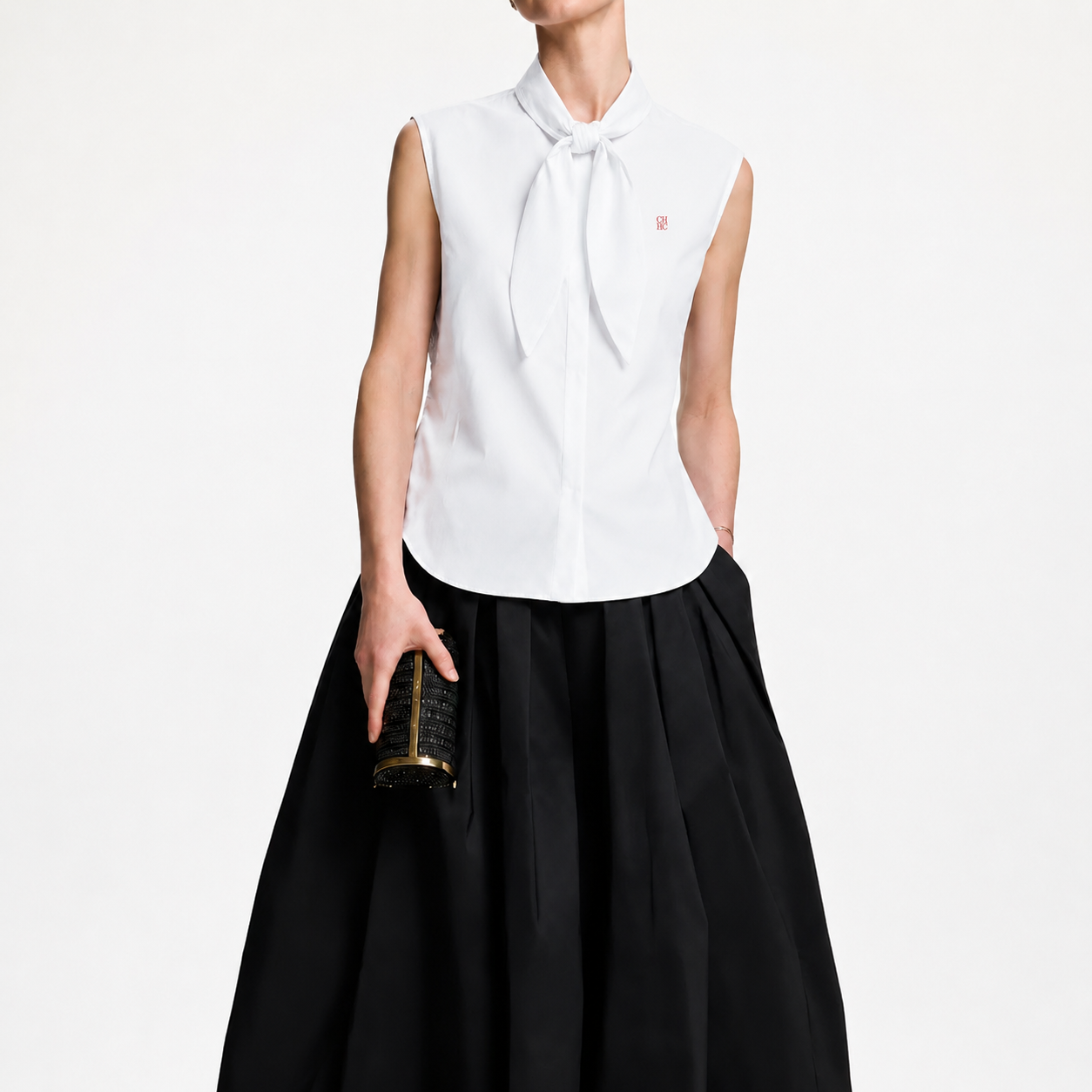 CH Embroidered Sleeveless Shir - Shirt Camp Collar avis et prix