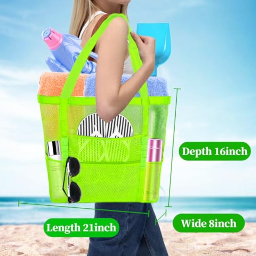 Large Mesh Beach Bag - Lightwe - Beach Towel Large avis et prix