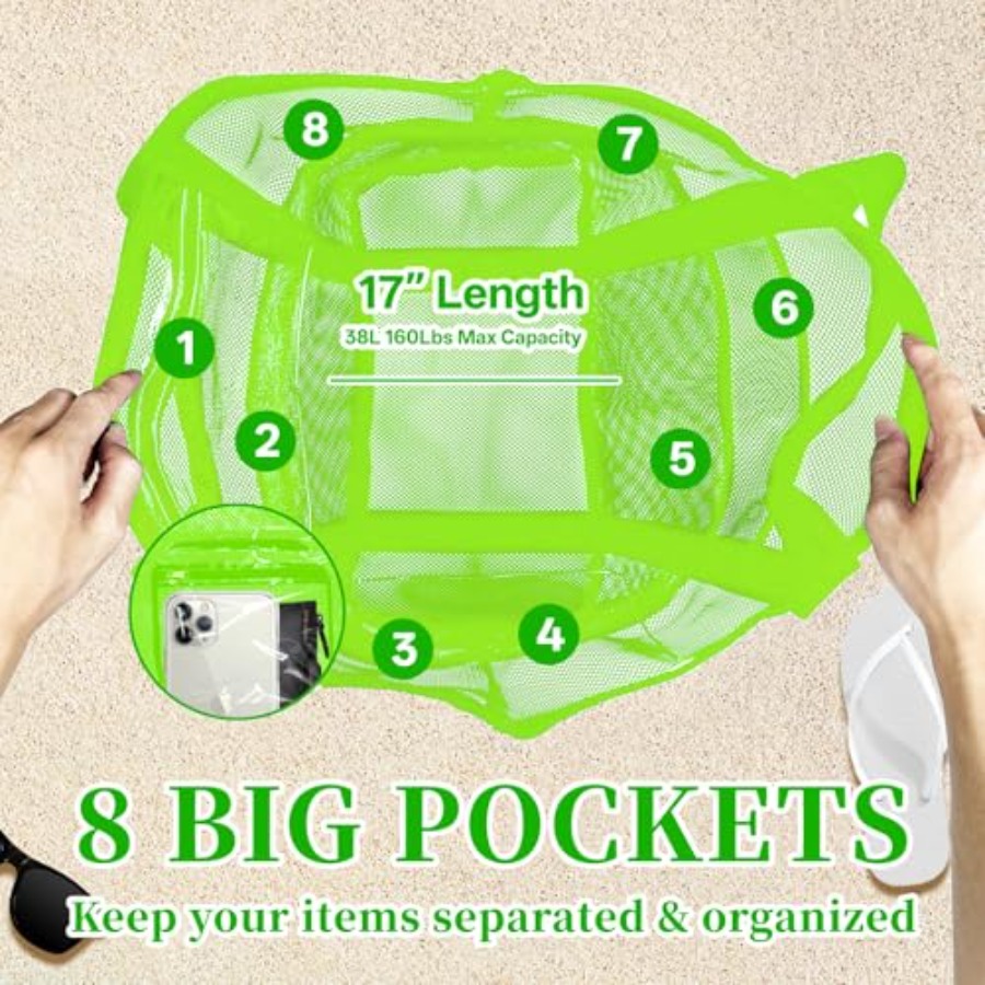 Large Mesh Beach Bag - Lightwe - Beach Towel Large avis et prix