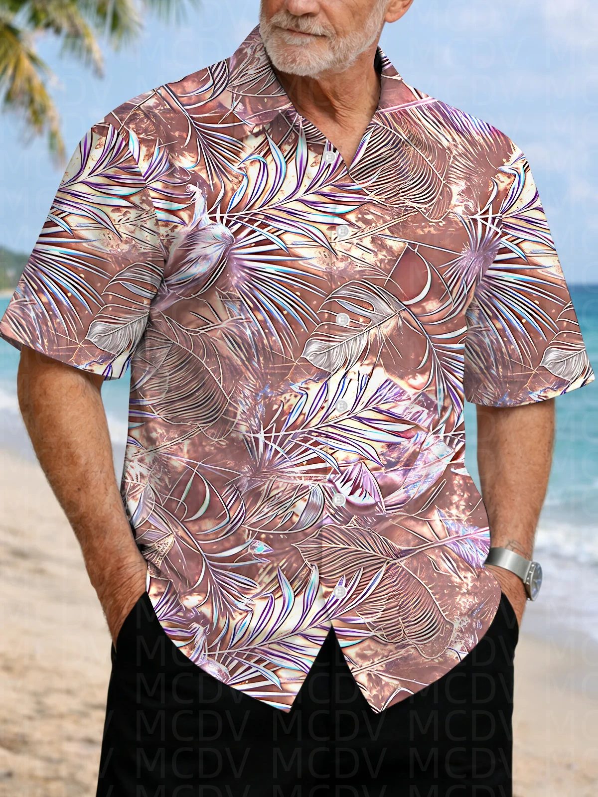 Bird Pattern Men's Hawaiian Sh - Shirt Camp Collar avis et prix