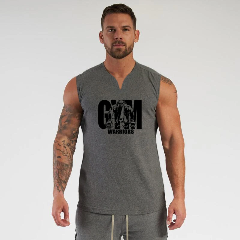 Summer Running V Neck Vests Gy - Tank Top Muscle avis et prix