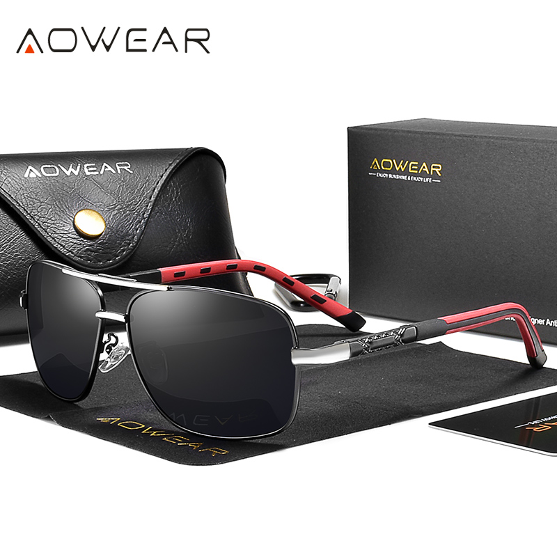 AOWEAR Men's Polarized Mirrore - Sunglasses Aviator Polarized avis et prix