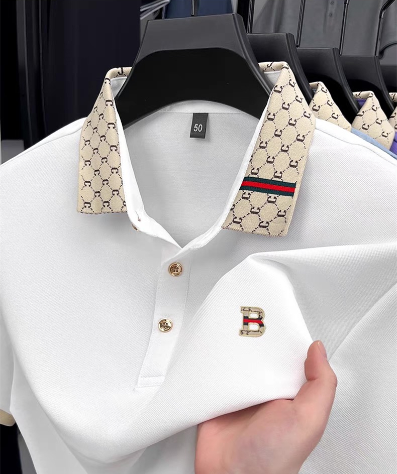 Luxury brand B letter embossed - Polo Shirt Pique avis et prix