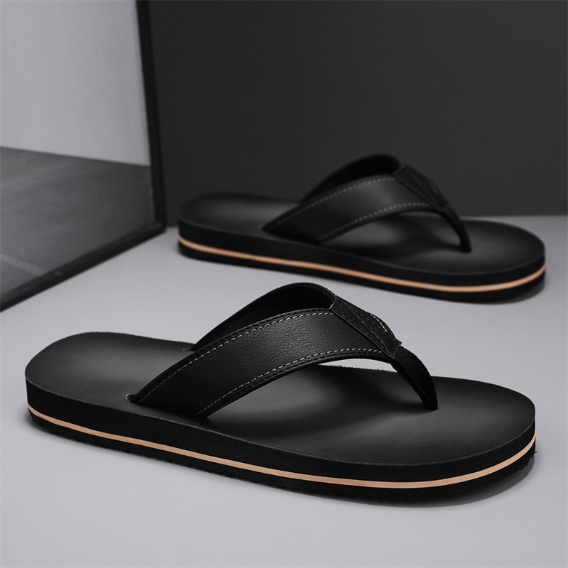 Men's Vintage Washed Faux Leat - Flip Flop Leather Men avis et prix