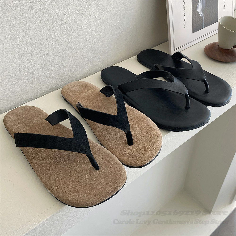 Vintage Style Cow Suede Clip O - Flip Flop Leather Men avis et prix
