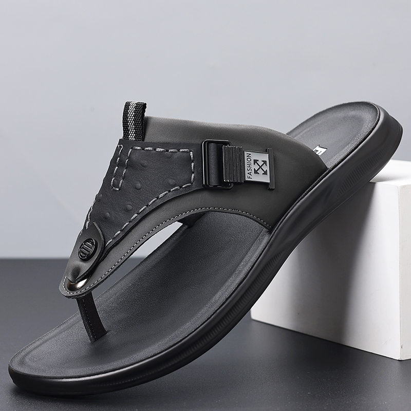 Men's Adjustable Buckle Thong  - Flip Flop Leather Men avis et prix