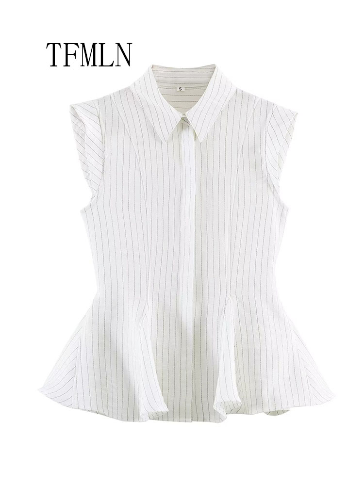 Fashion Striped Blouse Top For - Shirt Camp Collar avis et prix