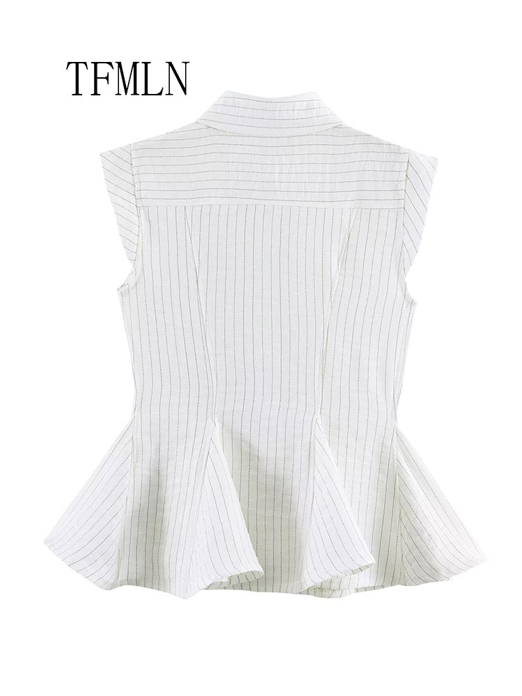 Fashion Striped Blouse Top For - Shirt Camp Collar avis et prix
