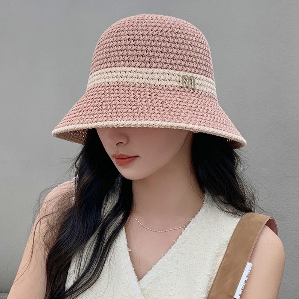 Fashion Elegant Bow Fisherman  - Bucket Hat Straw avis et prix