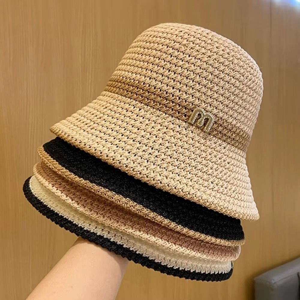 Fashion Elegant Bow Fisherman  - Bucket Hat Straw avis et prix