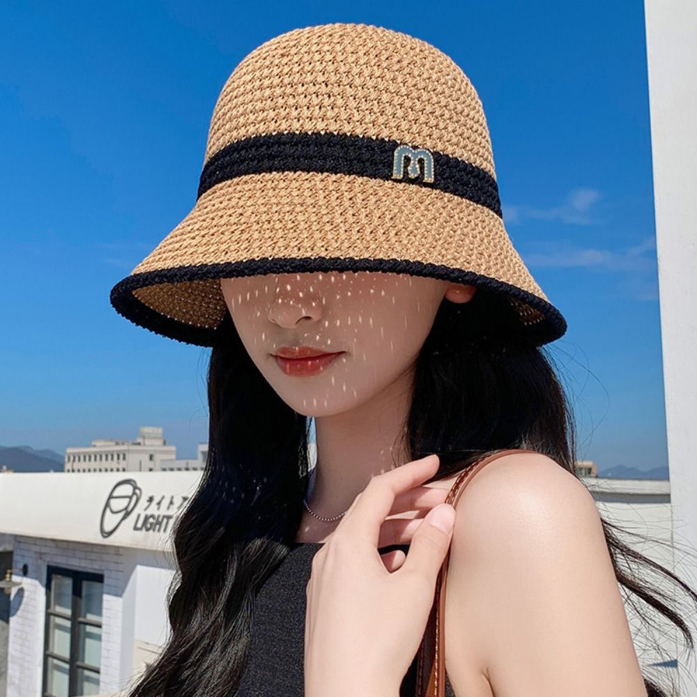 Fashion Elegant Bow Fisherman  - Bucket Hat Straw avis et prix