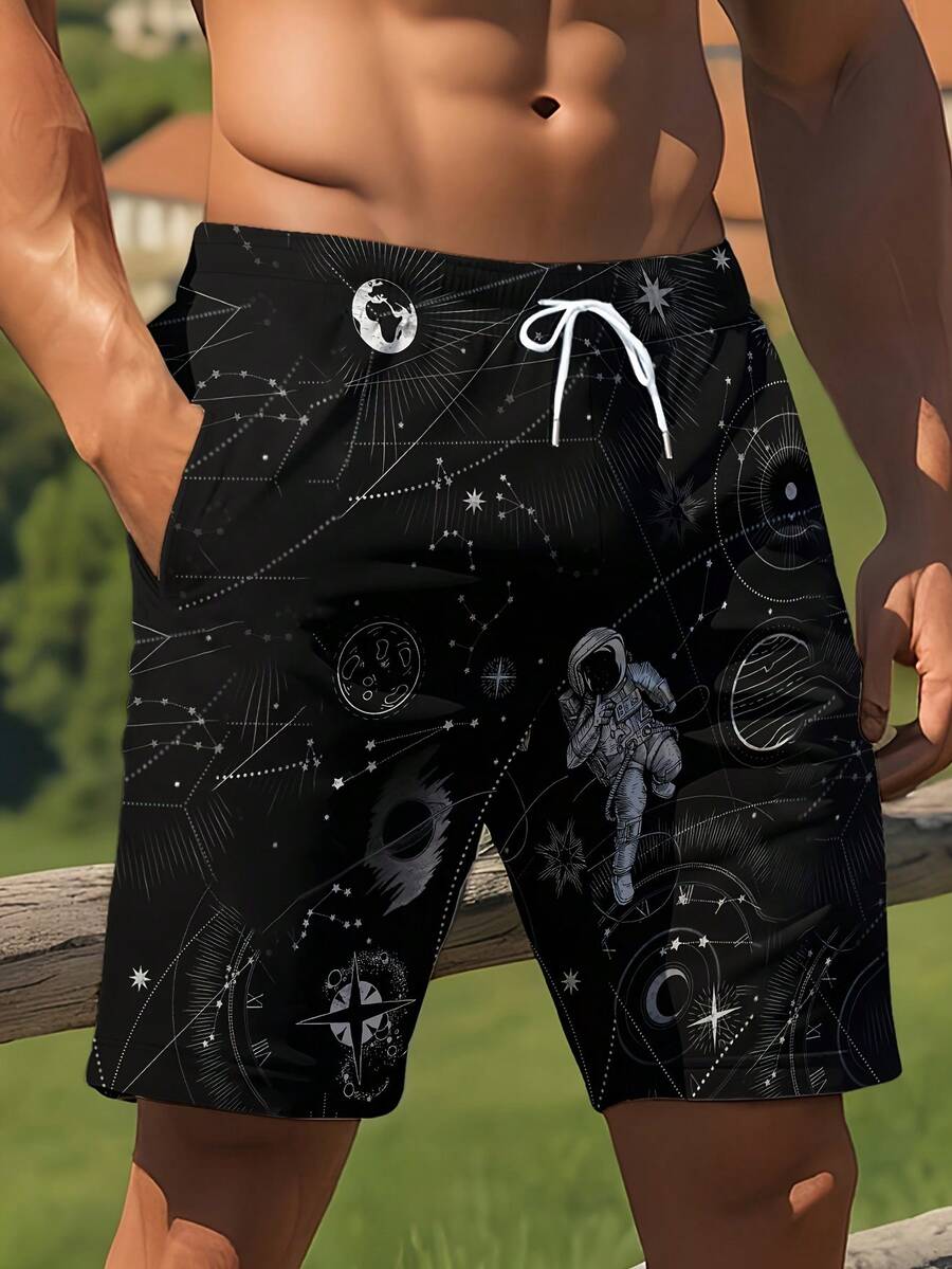 Mens 3D Space Astronaut Print  - Swim Trunk Quick Dry avis et prix