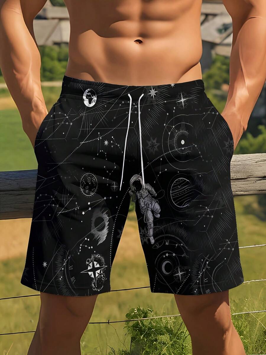 Mens 3D Space Astronaut Print  - Swim Trunk Quick Dry avis et prix