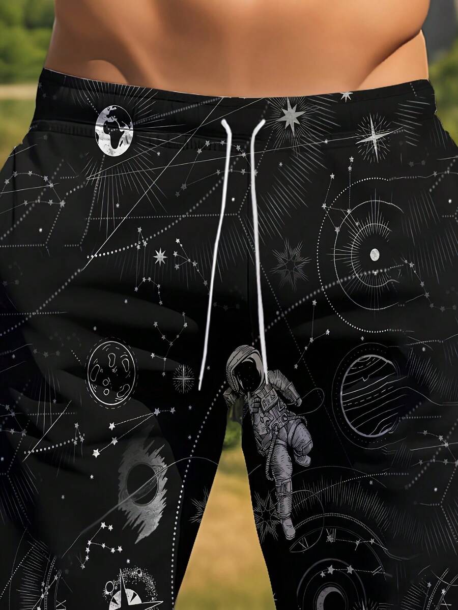 Mens 3D Space Astronaut Print  - Swim Trunk Quick Dry avis et prix