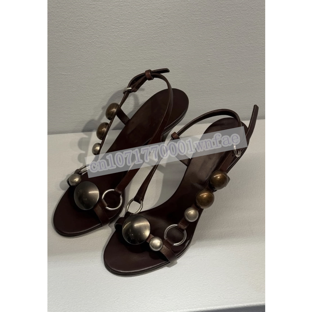 Women Brown Leather Slingback  - Casual Sandal Leather avis et prix
