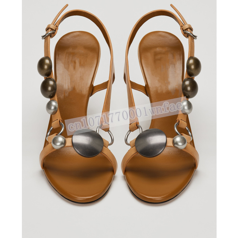 Women Brown Leather Slingback  - Casual Sandal Leather avis et prix