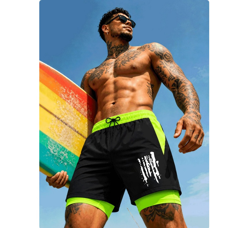 Men'S Two-In-One Double Layer  - Trunks Board Surf avis et prix