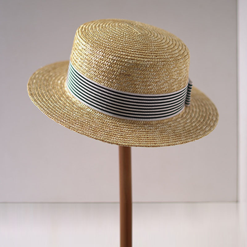 Wide Brim Boater Hats Flat Top - Bucket Hat Straw avis et prix