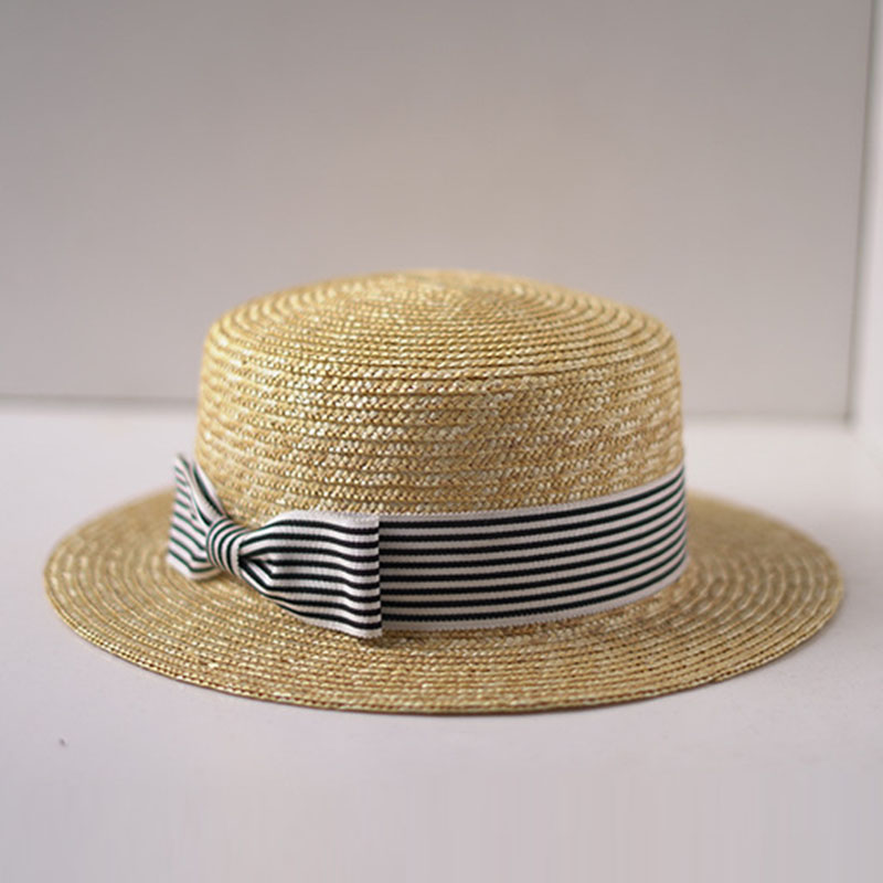 Wide Brim Boater Hats Flat Top - Bucket Hat Straw avis et prix