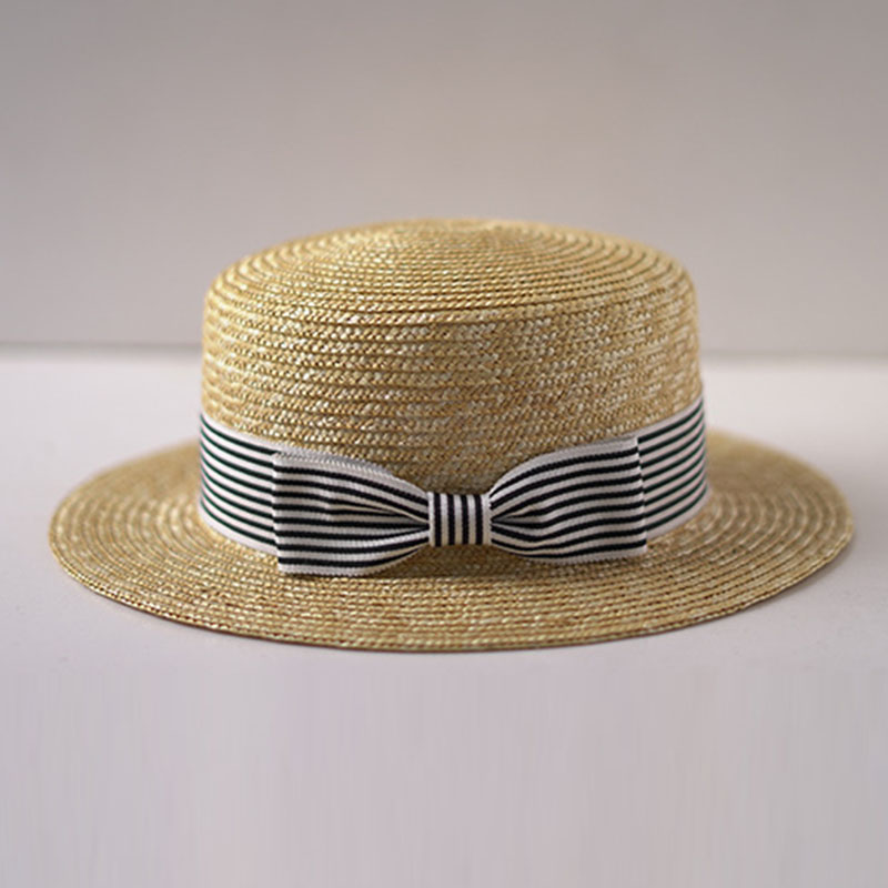 Wide Brim Boater Hats Flat Top - Bucket Hat Straw avis et prix