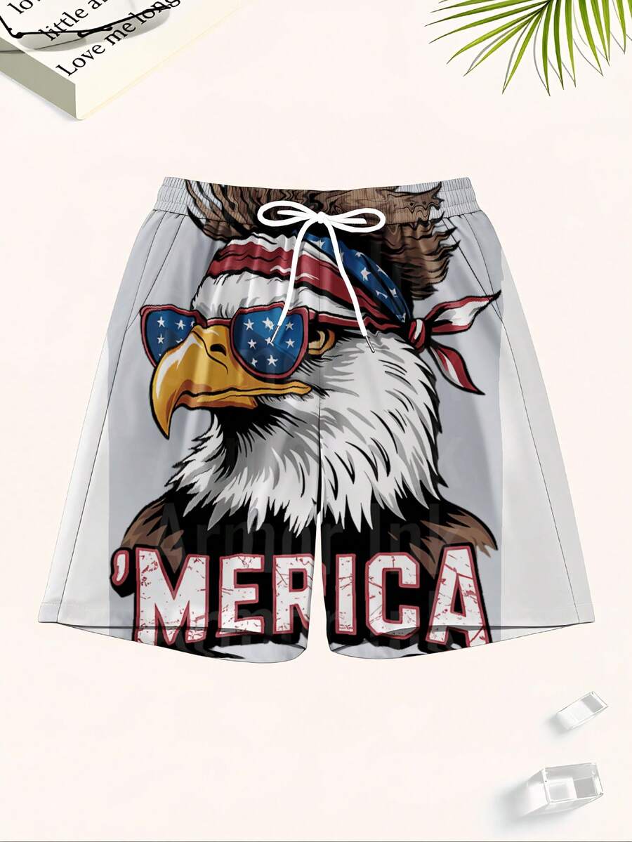 Patriotic Mens Swim Trunks Wit - Swim Trunk Quick Dry avis et prix