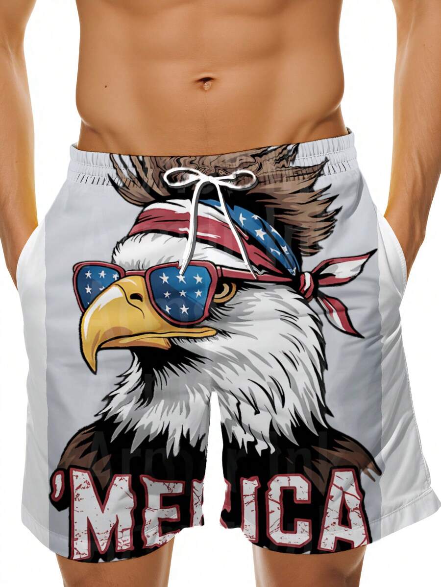Patriotic Mens Swim Trunks Wit - Swim Trunk Quick Dry avis et prix