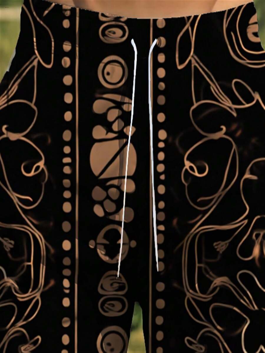 Mens Abstract Geometric Print  - Swim Trunk Quick Dry avis et prix
