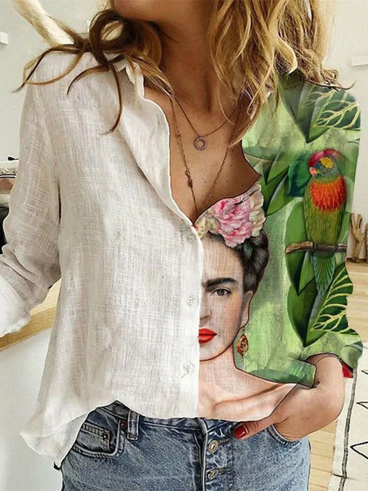 Women Spring And Autumn Long S - Shirt Camp Collar avis et prix