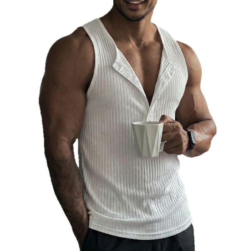 Sporty Tank Top Solid Color Cr - Tank Top Muscle avis et prix