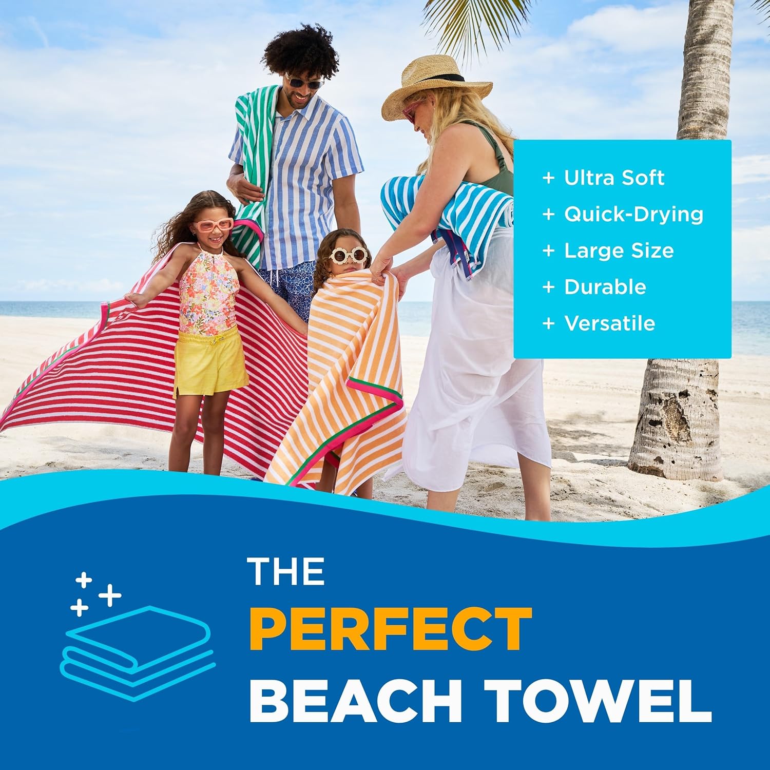 Colorful Racing Striped Beach  - Beach Towel Large avis et prix