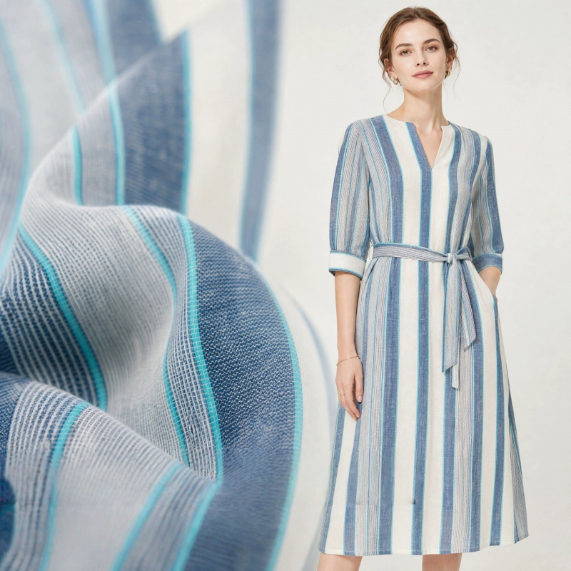 2Yards Fresh and artistic Blue - Linen Shirt Breathable avis et prix