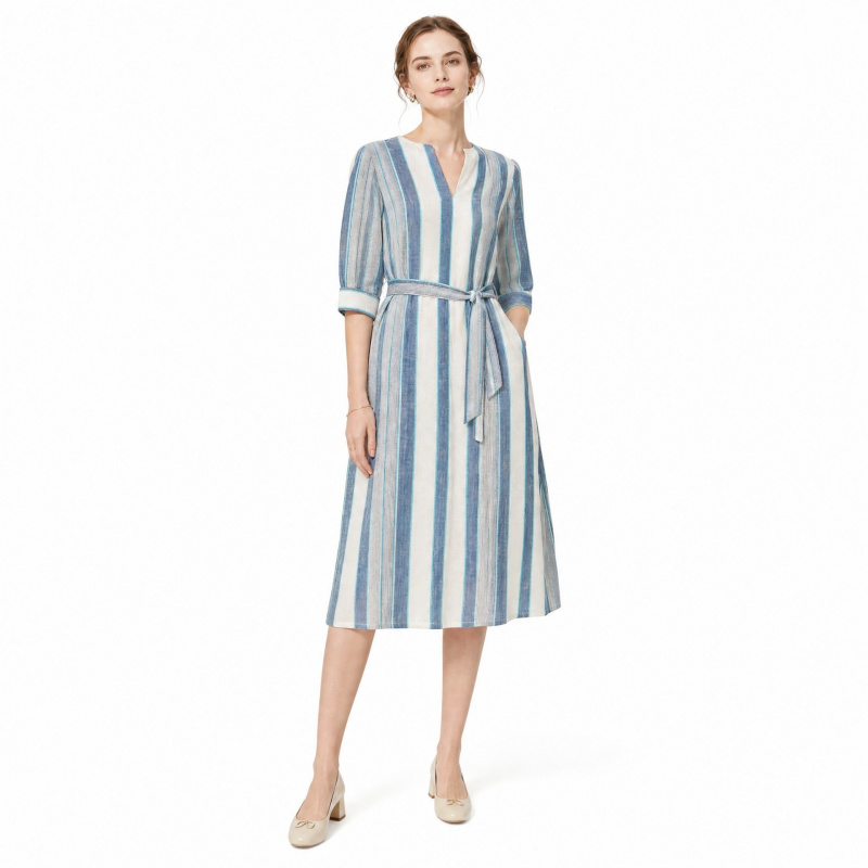 2Yards Fresh and artistic Blue - Linen Shirt Breathable avis et prix